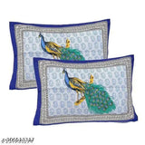 Luxury peacock-patterned flat cotton sheets for summer dreams - 144 thread count, double queen size