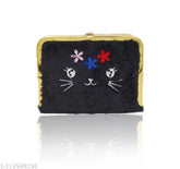 Small metal colorblock wallet with gold sling chain, perfect for women's or girls' free-size purse storage. Indian origin