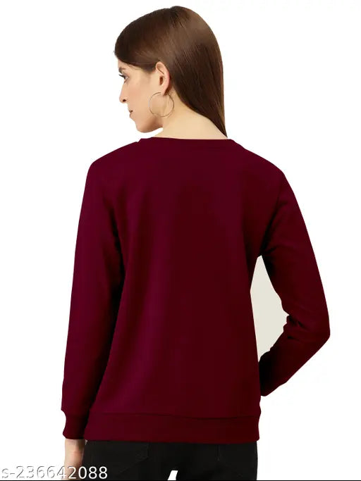 Women's Cotton Blend Maroon & Peach Combo Full Sleeve Printed T-shirts, versatile monsoon wear for all ages
