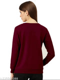 Women's Cotton Blend Maroon & Peach Combo Full Sleeve Printed T-shirts, versatile monsoon wear for all ages
