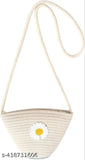 Jute women's sling bag, hand-woven straw design, small shopping accessory, free size, Indian craftsmanship