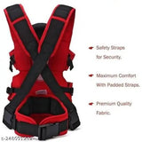 Adjustable red baby bag, high-quality cotton, comfortable & ventilated, kidsify carrier for 3-1mo infants