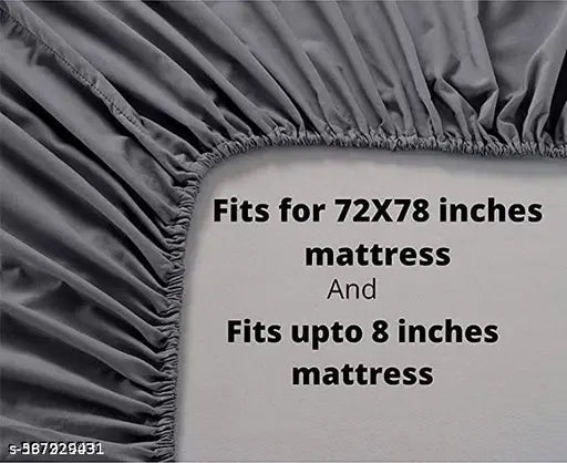 Glace cotton king size bedsheet with elastic, abstract pattern, 2 pillow covers - superfine quality for adult bedroom