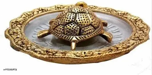 Navy blue brass Feng Shui crystal turtle showpiece for good luck, 1.5cm x 1.5cm x 1.5cm