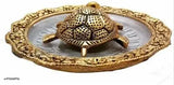 Navy blue brass Feng Shui crystal turtle showpiece for good luck, 1.5cm x 1.5cm x 1.5cm