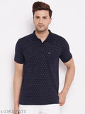 Men's printed cotton short-sleeve t-shirt, vibrant pattern on display, size XXL (46in chest, 30in length), made in India