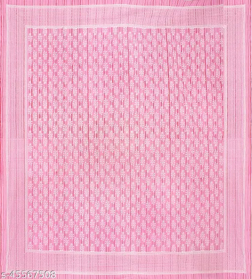 White cotton floral flat sheets set by Pari Creations, includes 1 king-size bedsheet and 2 pillow covers for AC rooms