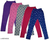 Multi print cotton pyjama pants pack of 5, may vary in color, calf-length hosiery for women's lounge wear and night lingerie