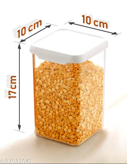 Seagreen airtight plastic storage jars set of 12 (1100ML), ideal for food preservation and organizing kitchen supplies