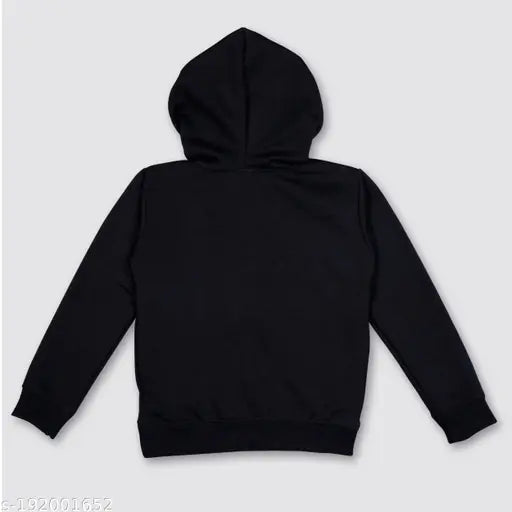 Wool full sleeve stylish unisex hoodie with good vibes print, insert pocket, ribbed cuff, and hood. Ideal for kids' winter wear (5-6yrs size: chest 26in, length 15in, waist 25in)