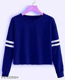 Cotton blend women's full sleeve t-shirt, 100% cotton, bio-washed for comfort & smoothness - ideal for casual everyday wear