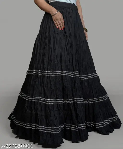 Casual rayon western skirt, solid net fabric, women's fashionable skirts available in multiple sizes from 28 to free size