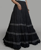 Casual rayon western skirt, solid net fabric, women's fashionable skirts available in multiple sizes from 28 to free size