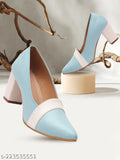 Synthetic, colorblocked KLIEV PARIS heels - stylish & trending women's party wear & casual footwear