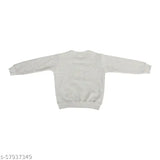 Grey cotton blend panda printed full sleeves sweatshirt for Baby Boys & Girls. Trendy winterwear with long sleeves and comfy style