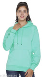 Fleece sweatshirt for women, solid color by Nidhil Fashion, various sizes available - India