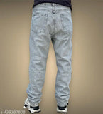 Solid denim men's jeans, attractive fit for waist sizes 26-36, made in India
