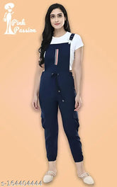 Pink Passion striped navy jumpsuit (S28, M30, L32, XL34), sleeveless cotton blend