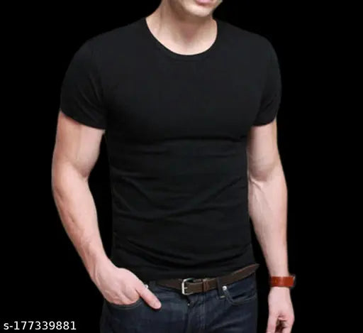 Stylish men's nylon round neck t-shirt pack of 3 (Black, Navy, S Green) - premium quality and comfortable fashion essential for a perfect look, suitable with blue jeans and loafers