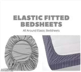 Glace Cotton botanical-print Sai Fab® fitted bedsheets with 2 pillow covers, ideal for adult summer use. On queen-size bed