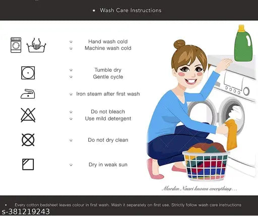 Glace cotton double bedsheets, premium TARAIN COLLECTION Floral design with 1 pillow cover. 90*60 inch, supersoft 210TC quality for summer