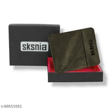 Faux leather Byfold wallet for men, solid net design by SKSNIA Branded, perfect size, made in India (PU leather)
