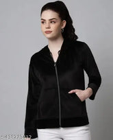 Black velvet chain hoodie for girls, solid design with long sleeves, perfect gift for beautiful ladies in your life