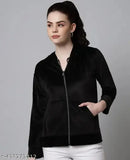 Black velvet chain hoodie for girls, solid design with long sleeves, perfect gift for beautiful ladies in your life