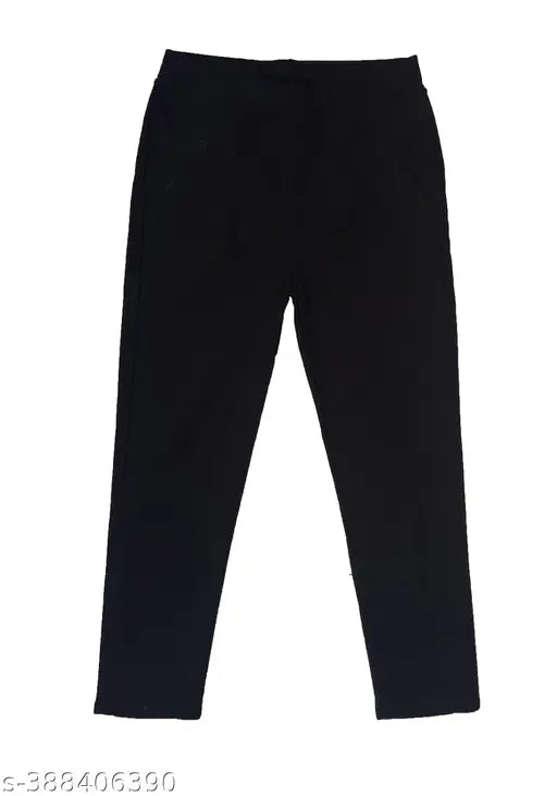 Elastane Jagging pants for summer office use, solid net design with pockets, versatile and elegant