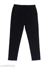Elastane Jagging pants for summer office use, solid net design with pockets, versatile and elegant