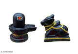 Polyresin Hindu God Lord Bhole Baba Shivling, 11cm x 10cm x 6cm, spiritual home decor for positive impact, Vastu compliant religious idol for gifts