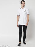 Branded cotton t-shirt for men, short sleeves, printed net design. Men's casual wear, quality Indian craftsmanship