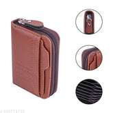 Faux leather antique wall wallet for man and woman, solid pattern, 5 compartments, free size (11cm x 8cm), made in India
