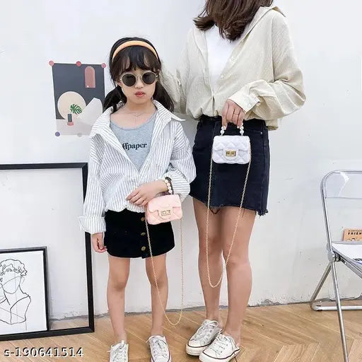 High-quality synthetic silicone Side Shoulder Crossbody Sling bag for women's travel, party, or casual use. Solid net design, free size (15x12x10 in). Fashionable addition to your outfit from Deep Closet Store, India