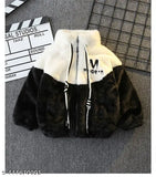 Colorblocked wool sweatshirt for girls aged 3-8 years, Made in India