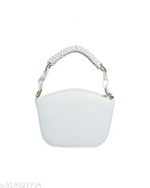 Faux leather sling bag, solid net pattern, perfect for daily essentials and travel. Made in India