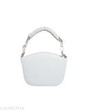 Faux leather sling bag, solid net pattern, perfect for daily essentials and travel. Made in India