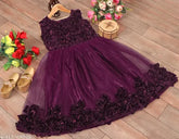 Embellished net sleeveless baby dress, unique design by Our new SHLOKA FASHION brand, 4-12 years sizes, Made in India