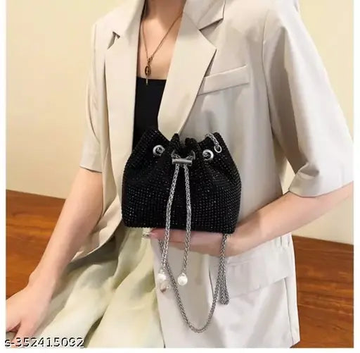 Resin quilted net, free-size Indian FantastiQo women's potli bag