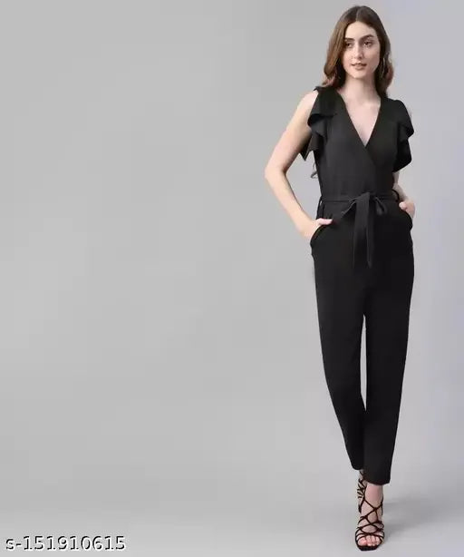 Solid Lycra sleeveless jumpsuit for women, solid net pattern, Indian-made