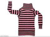 Woolen striped high neck sweaters for kids (0-5 years), pack of 3 - warm and stylish winter wear