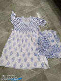 Rayon slub Anarkali kurti and dupatta, printed combo, three-quarter sleeves, S to XXXL sizes, Indian fashion on display