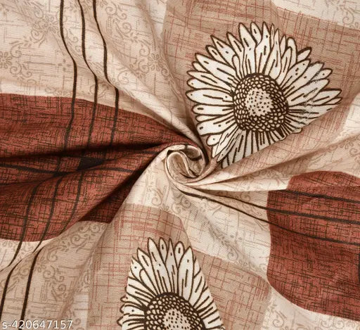 New Trending, geometric-patterned elastic cotton double bedsheet with 2 pillow covers, ideal for summer adult use (72x72 inches) - sarowa creation