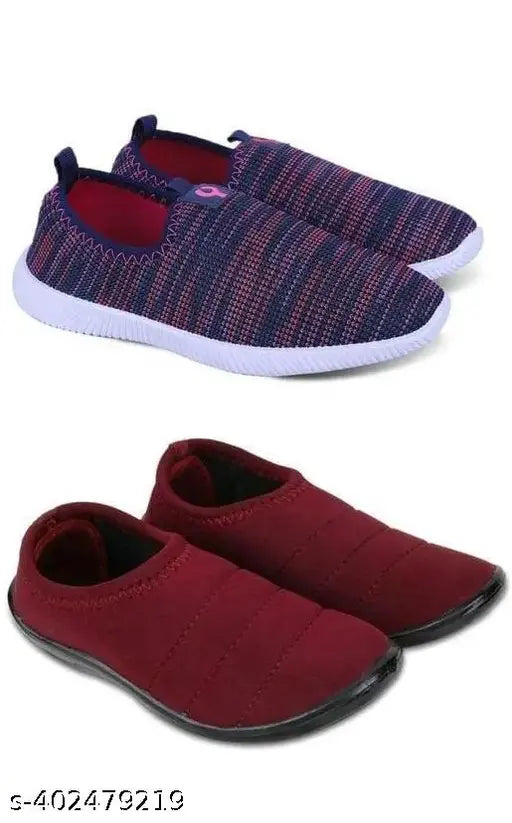 Embellished textile slip-on gym shoes combo (IND-5 to IND-9), SUPEX Sports women's running shoes