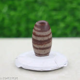 Natural marble Narmadeshwar Shivling, 2 inch height, for home pooja and spiritual well-being