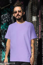 Oversized solid lavender cotton blend T-shirt for men & boys by Liula Corporation - Perfect for Halloween, parties, or casual wear