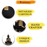 Polyresin Sitting Buddha Statue - Indian home decor, perfect for living room or bedroom
