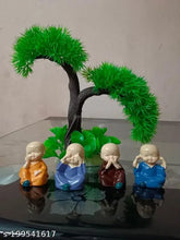 Handcrafted polyresin adorable laughing baby monk Buddha statues (Set of 4) - decorative home and car showpieces, ideal for Thanksgiving, anniversary, Easter, birthday, or wedding gifts