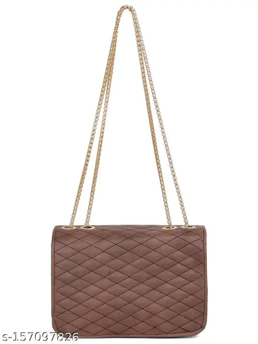 Faux leather sling bag for girls and women, textured net pattern, cross-body style, free size (9x3x6 inches), made in India