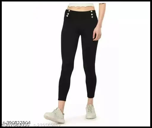 Stylish stretchable Lycra net jeeggings for women and girls, available in sizes 26-34 (waist 26-34in, length 37in), Indian origin